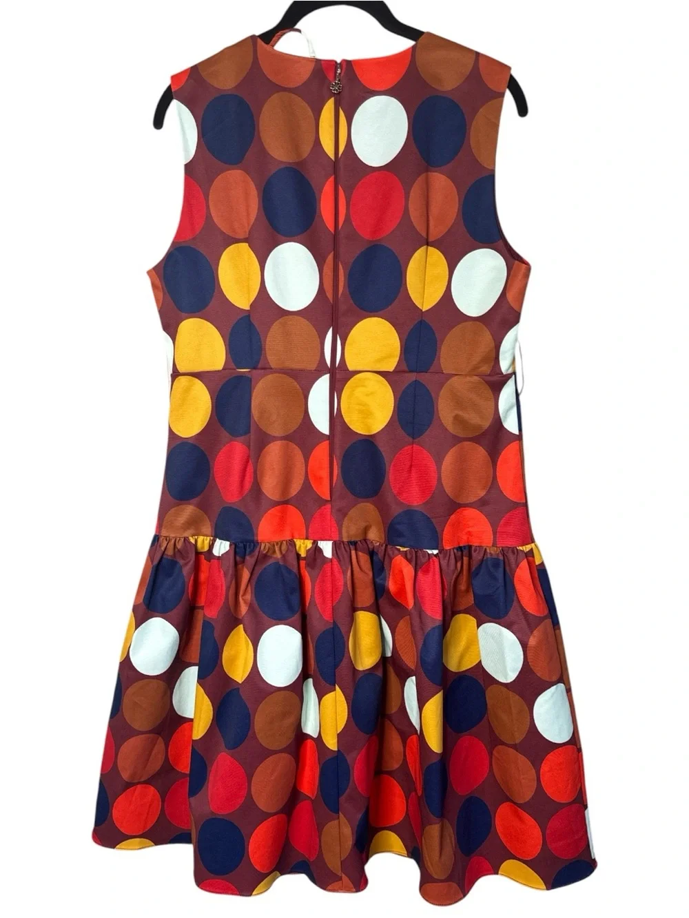 Kate Spade Dot Party Julia Faille Dress Colorful Polka Dot Fit & Flare Size 14